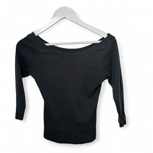 Unique Brandy Melville Black Long Sleeve Top.